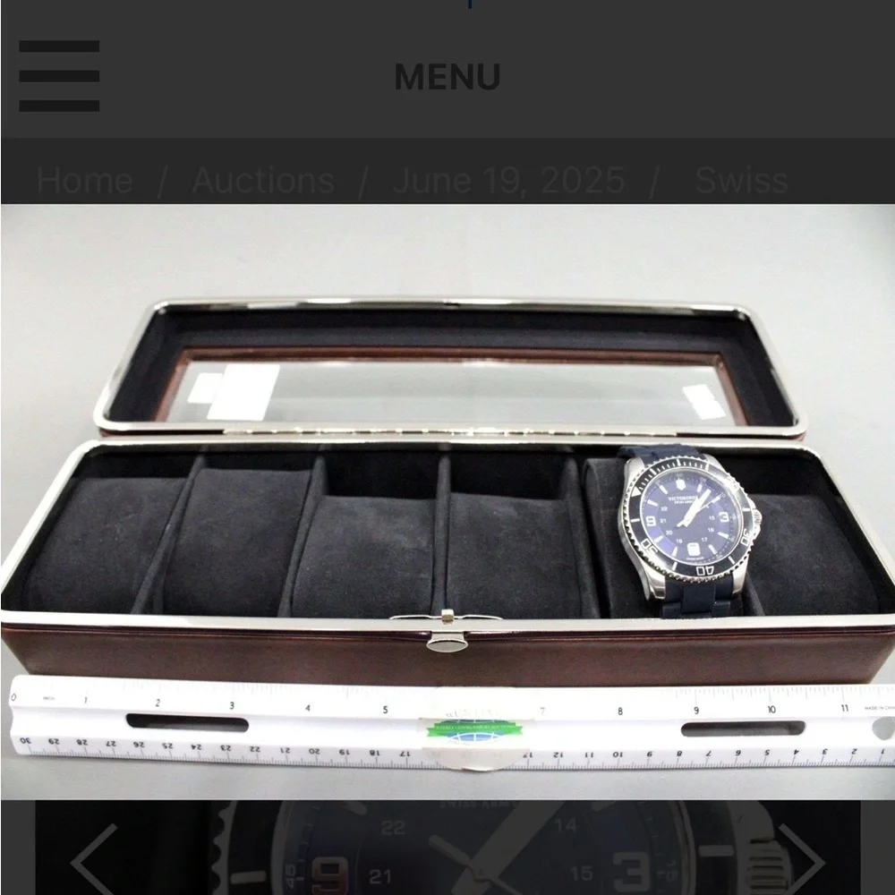 Swiss Made Victorinox Watch with a Six Slot Watch Storage Box